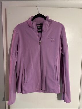 Straight Down Lavender Full-Zip Fleece Jacket with Torrey Pines golf logo. XL